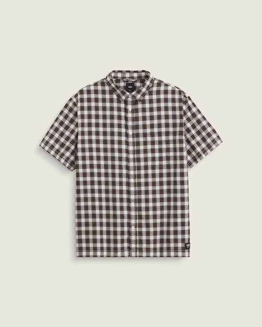 Monte Plaid Button Up Shirt in Egret White | Vans online