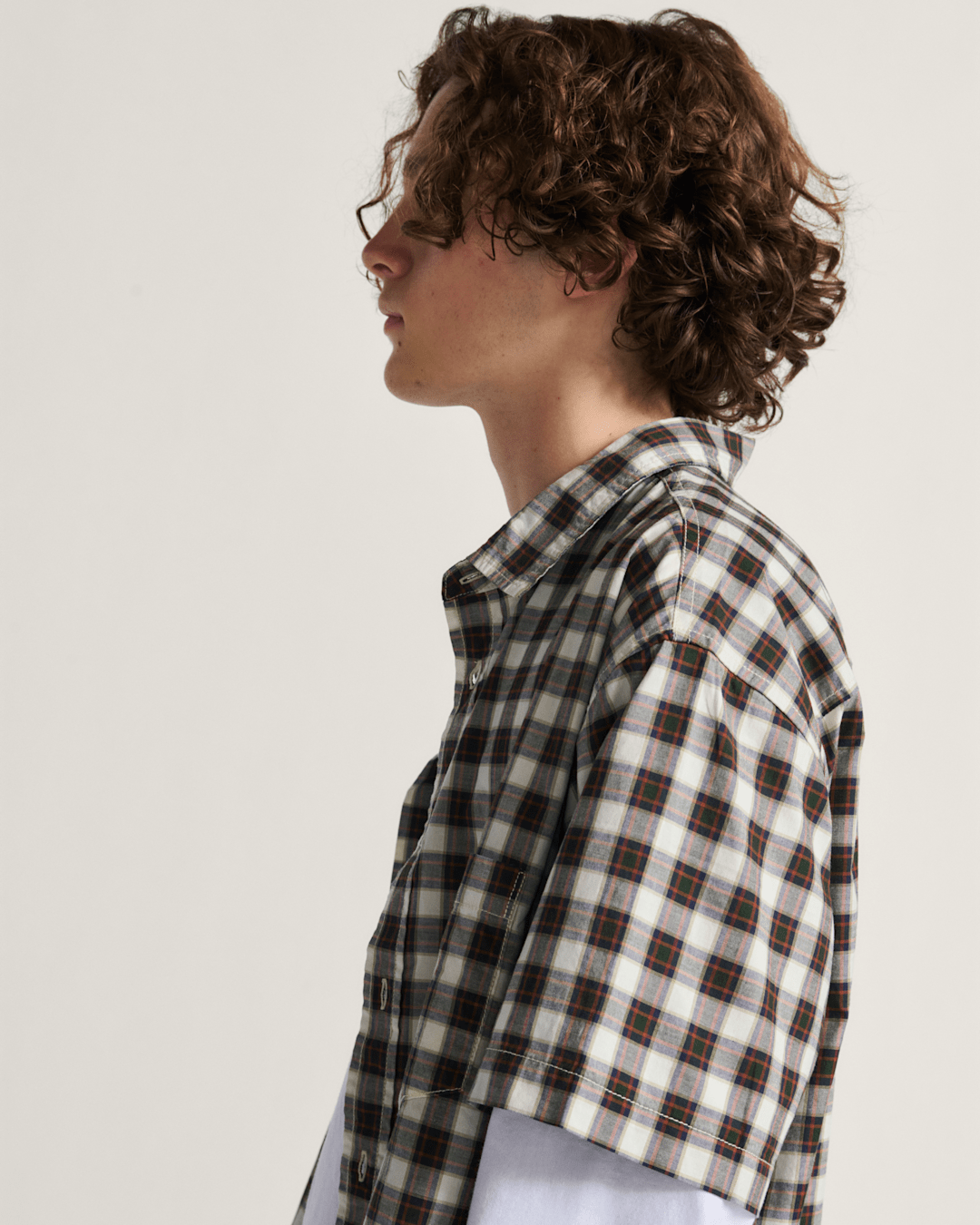 Monte Plaid Button Up Shirt in Egret White | Vans online