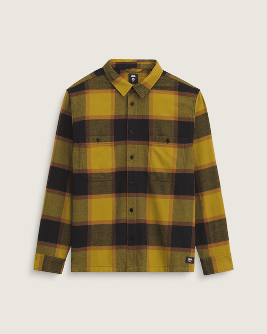 Larkspur Plaid Flannel Shirt in Burnt Gold Yellow / Black | Vans discount