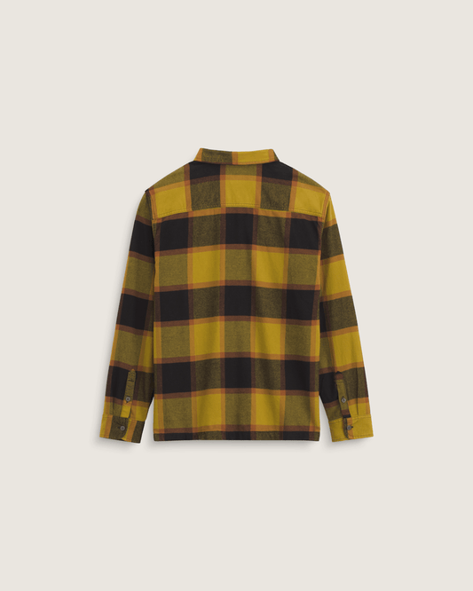 Larkspur Plaid Flannel Shirt in Burnt Gold Yellow / Black | Vans discount