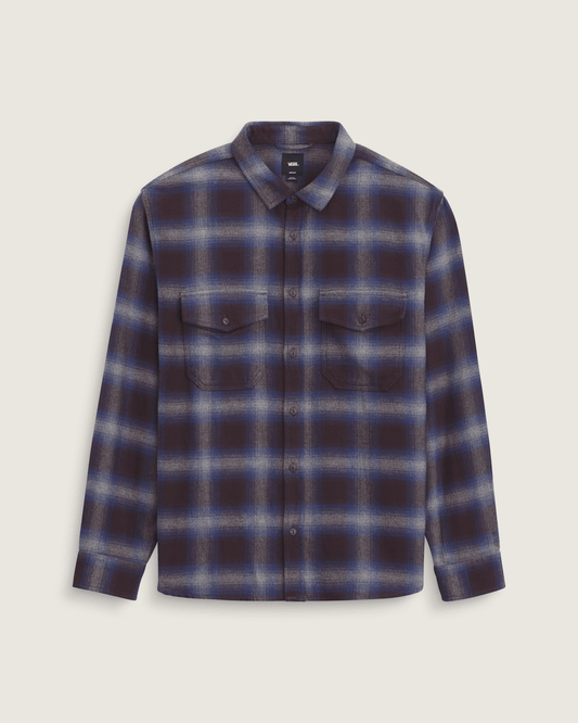 Bixby Plaid Flannel Shirt in Dark Port Red / Pewter Heather Grey | Vans online