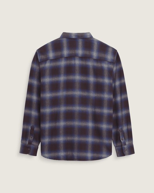 Bixby Plaid Flannel Shirt in Dark Port Red / Pewter Heather Grey | Vans online