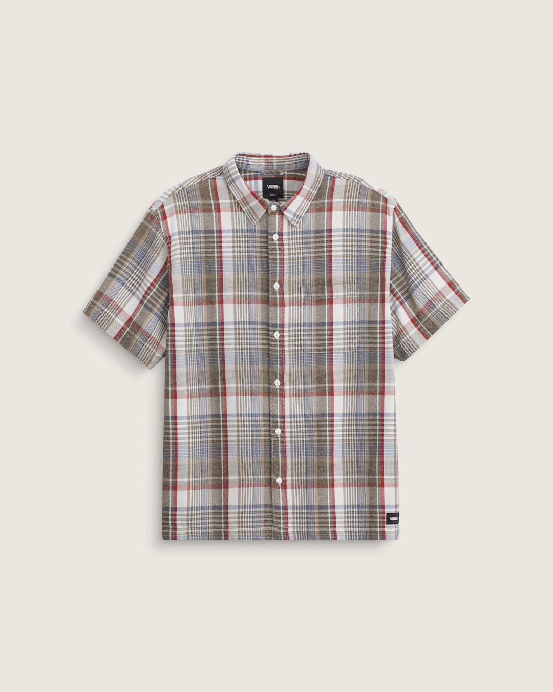 Premium Button Up Shirt in Egret White / Elm Green | Vans on sale
