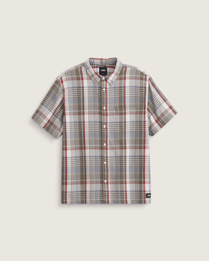 Premium Button Up Shirt in Egret White / Elm Green | Vans on sale