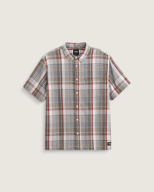 Premium Button Up Shirt in Egret White / Elm Green | Vans on sale