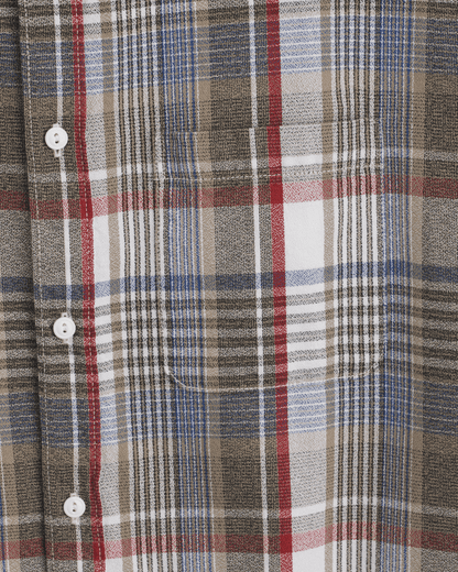 Premium Button Up Shirt in Egret White / Elm Green | Vans on sale