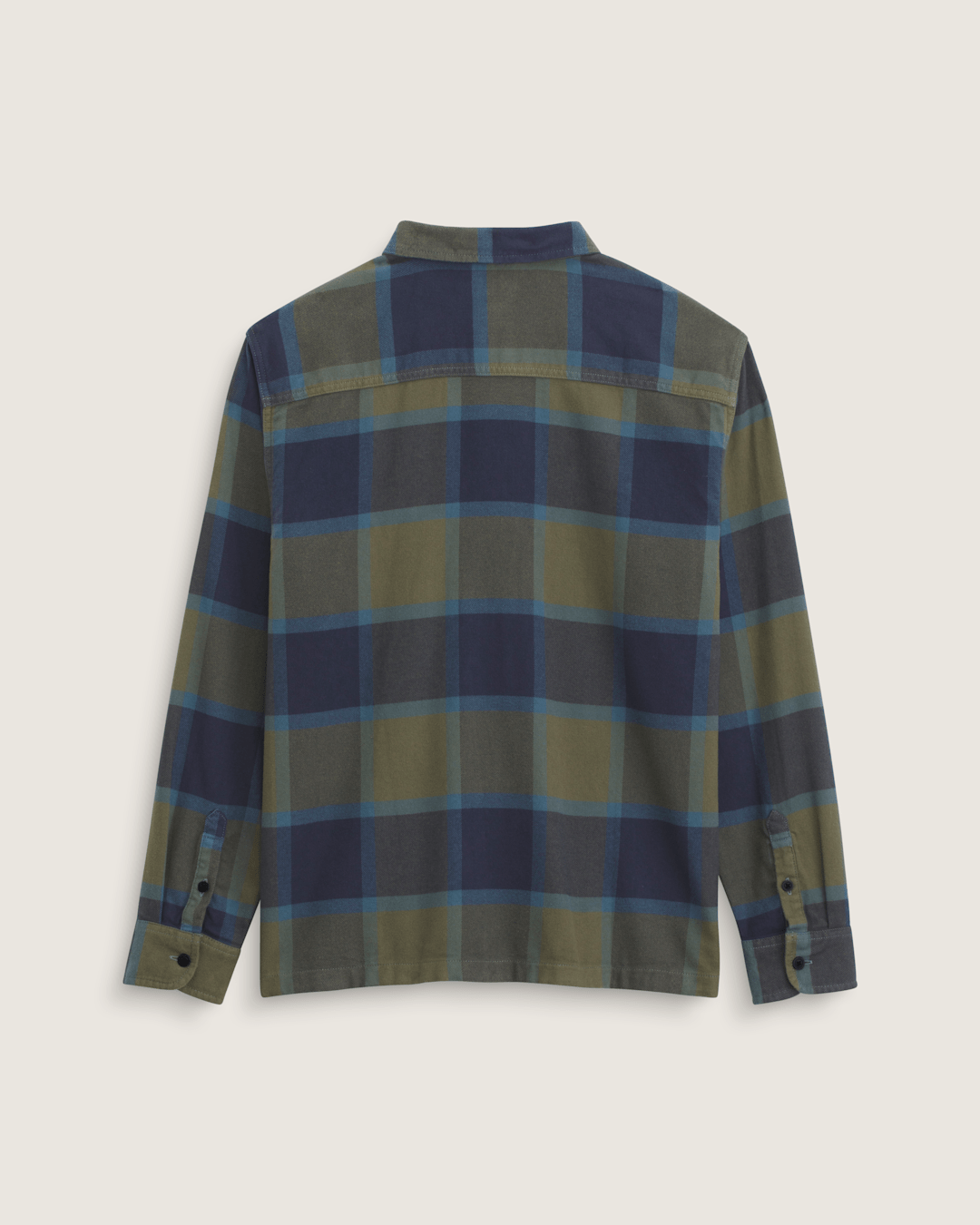 Larkspur Plaid Flannel Shirt in Grape Leaf Green / Parisian Night Blue | Vans online