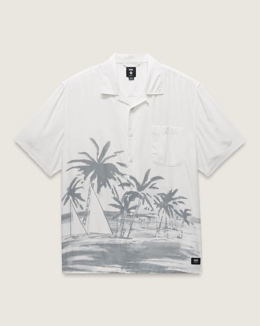 Creswell Woven Shirt in White / Grey | Vans discount