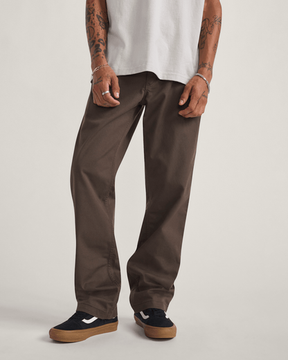 Authentic Chino Relaxed Pants in Coal Brown | Vans on sale