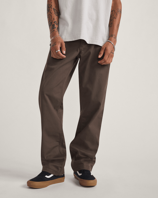 Authentic Chino Relaxed Pants in Coal Brown | Vans on sale