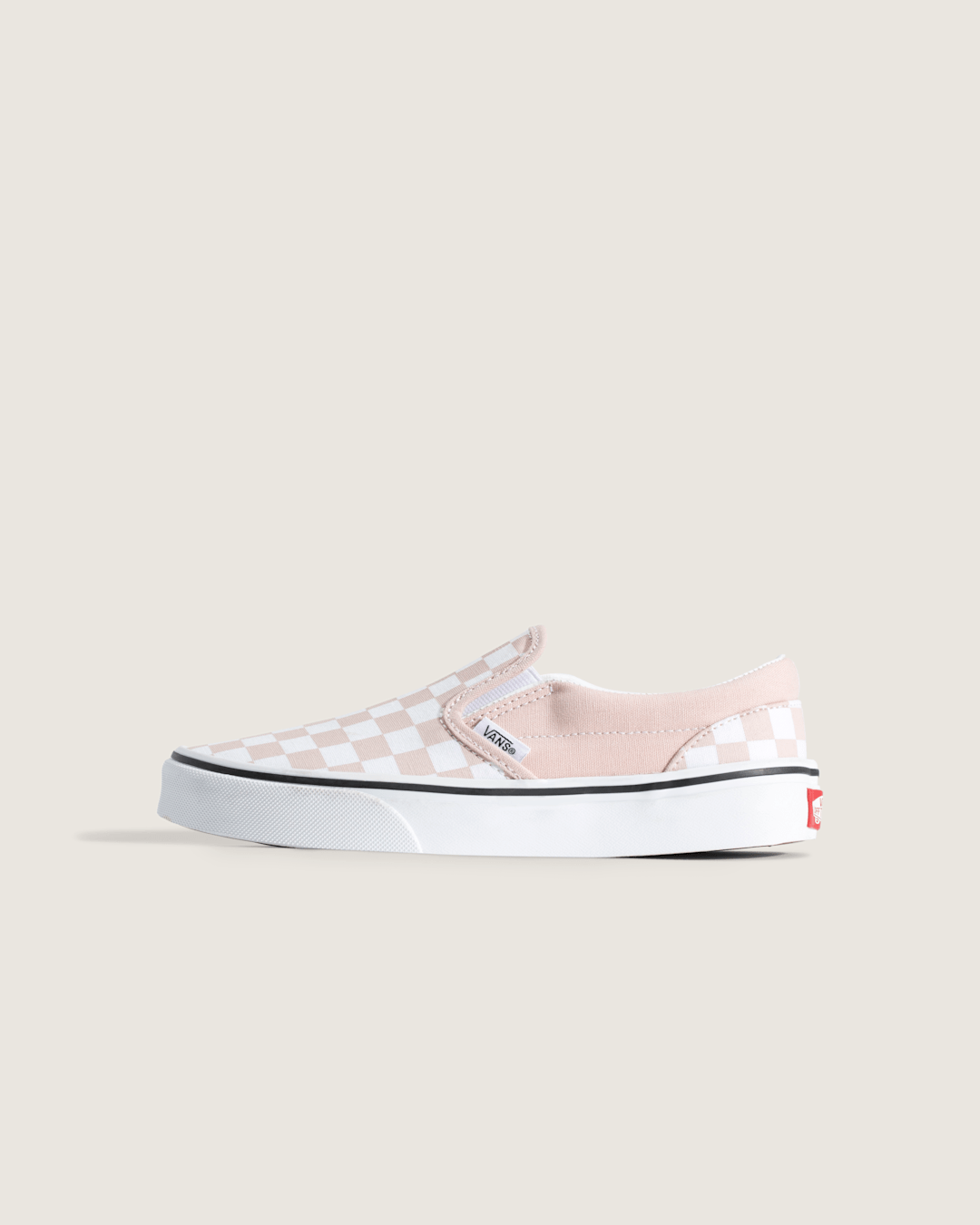 Big Kids Classic Slip-On Checkerboard Shoe in Checkerboard Sepia Rose | Vans sale