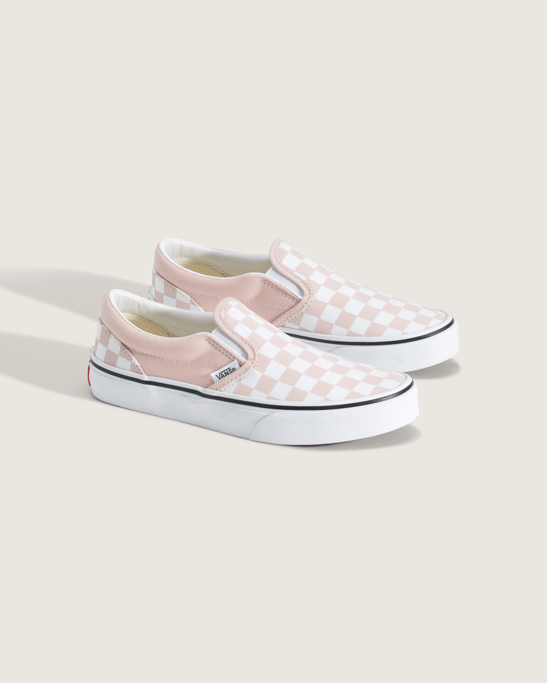 Big Kids Classic Slip-On Checkerboard Shoe in Checkerboard Sepia Rose | Vans sale