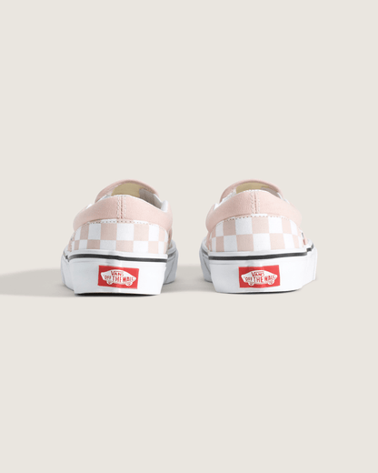 Big Kids Classic Slip-On Checkerboard Shoe in Checkerboard Sepia Rose | Vans sale