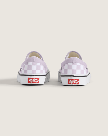 Big Kids Classic Slip-On Checkerboard Shoe in Checkerboard Lilac Mist Purple | Vans online