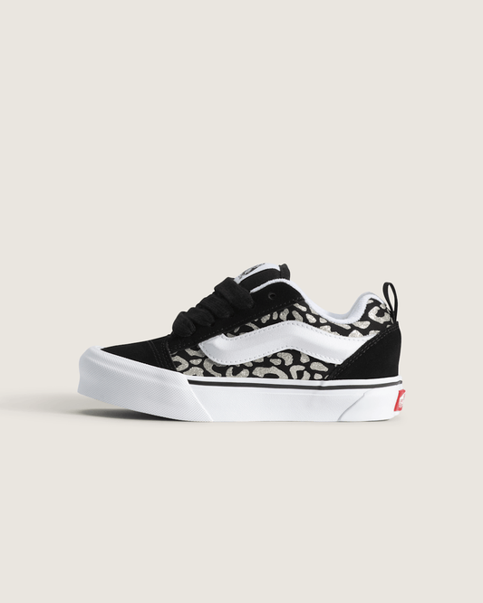 Little Kids Knu Skool Shoe in Leopard Glitter Black | Vans online