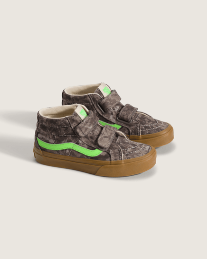 Little Kids Sk8-Mid V Shoe in Camo Gecko Green | Vans near me