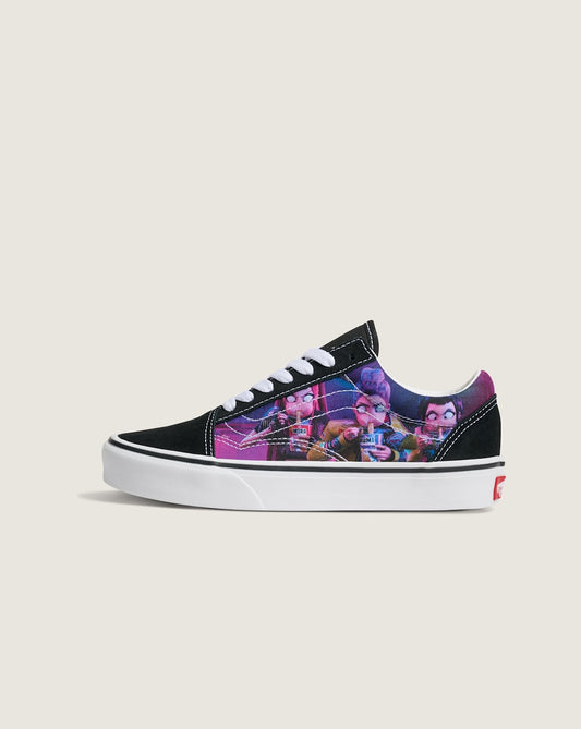 KPop Demon Hunters x Vans Big Kids Old Skool Shoe in Kpop Demon Hunters Black / Purple | Vans on sale