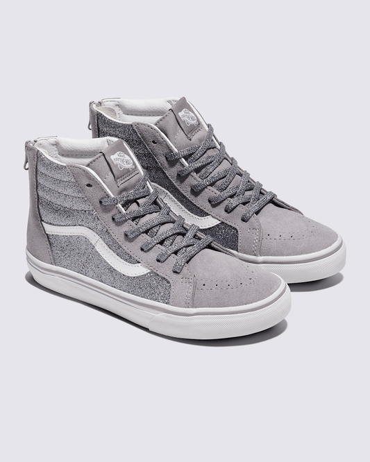 Big Kids Sk8-Hi Shoe in Glitter Gunmetal | Vans online