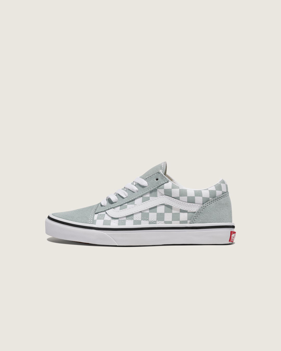 Big Kids Old Skool Checkerboard Shoe in Checkerboard Green / White | Vans sale