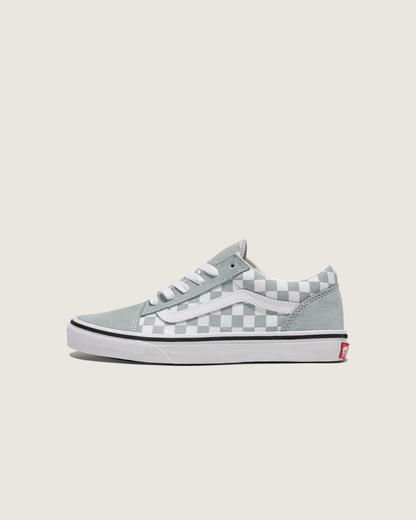 Big Kids Old Skool Checkerboard Shoe in Checkerboard Green / White | Vans sale