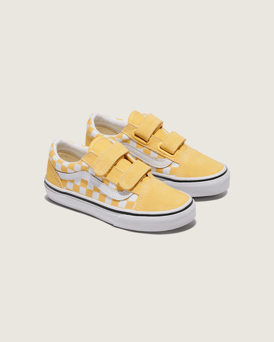 Big Kids Old Skool V Checkerboard Shoe in Banana Cream Yellow / White | Vans on sale