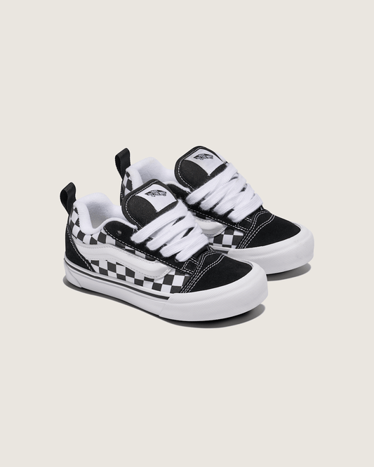 Big Kids Knu Skool Checkerboard Shoe in Checkerboard Black / True White | Vans discount