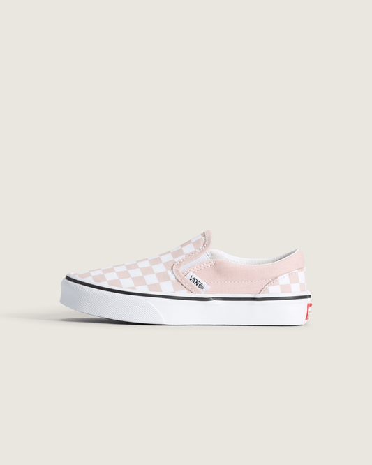 Little Kids Classic Slip-On Checkerboard Shoe in Checkerboard Sepia Rose Pink | Vans sale