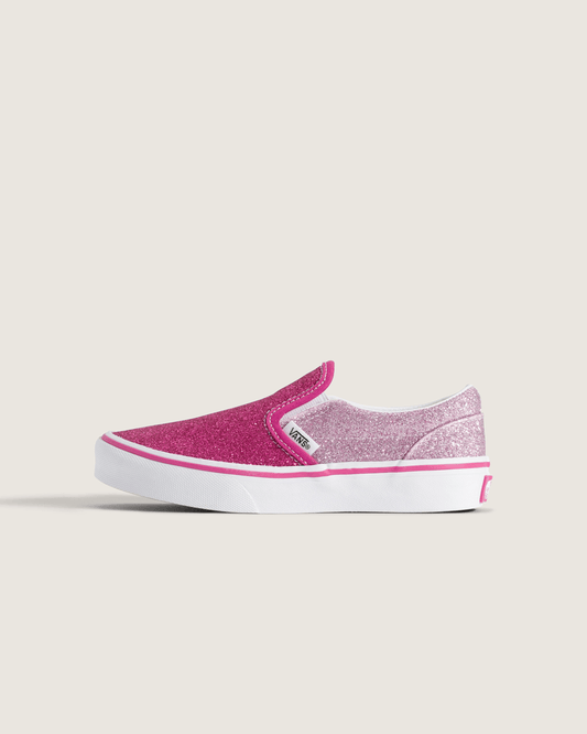 Little Kids Classic Slip-On Shoe in Glitter Raspberry Rose Pink | Vans discount