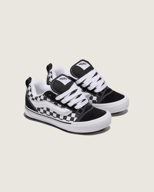 Little Kids Knu Skool Checkerboard Shoe in Checkerboard Black / True White | Vans outlet