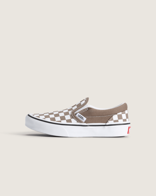 Little Kids Classic Slip-On Checkerboard Shoe in Checkerboard Walnut Brown | Vans sale
