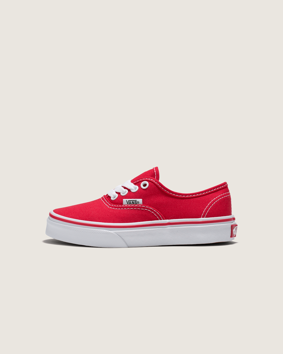 Kids Authentic Red/True White Shoes | Vans on sale