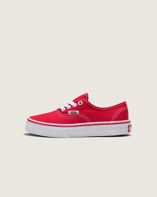 Kids Authentic Red/True White Shoes | Vans on sale