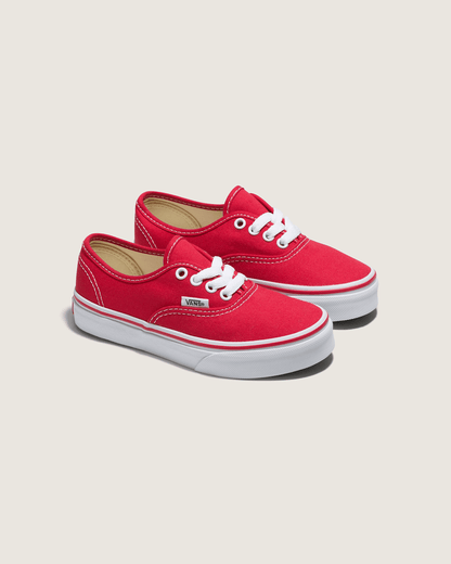 Kids Authentic Red/True White Shoes | Vans on sale