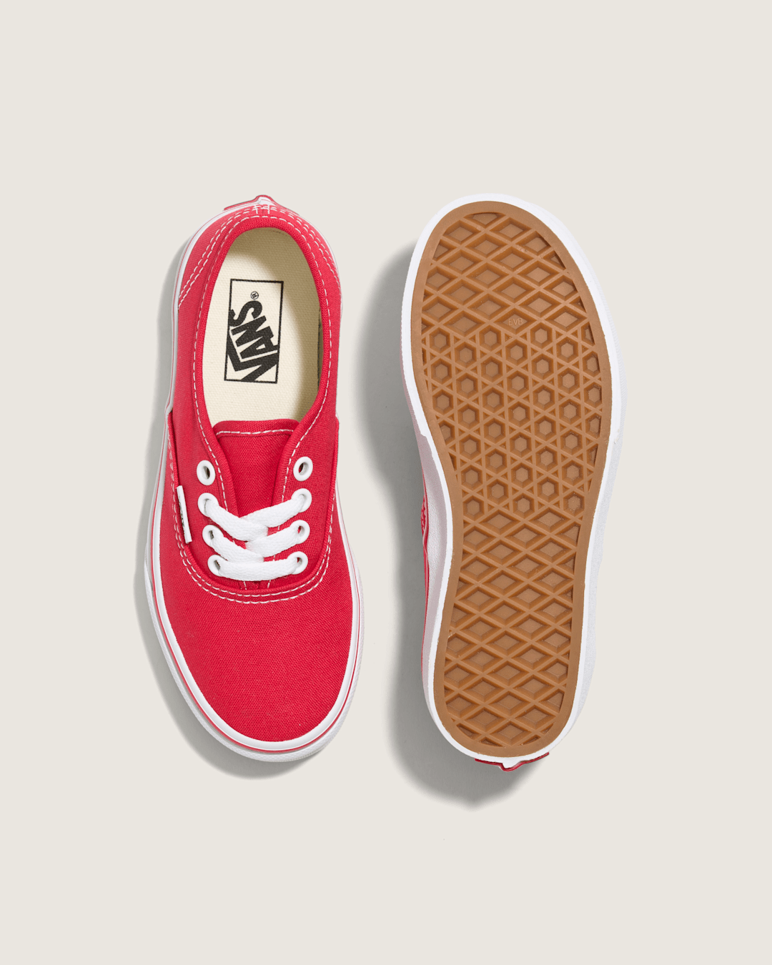 Kids Authentic Red/True White Shoes | Vans on sale