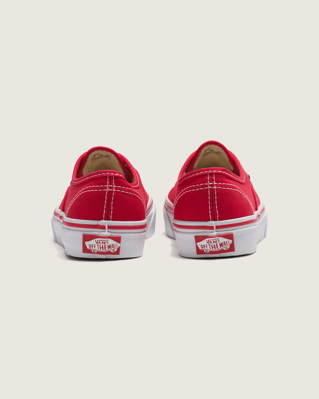 Kids Authentic Red/True White Shoes | Vans on sale