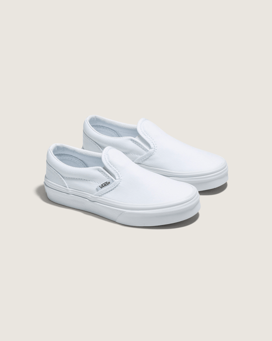 Kids Classic Slip-On True White Shoes | Vans discount