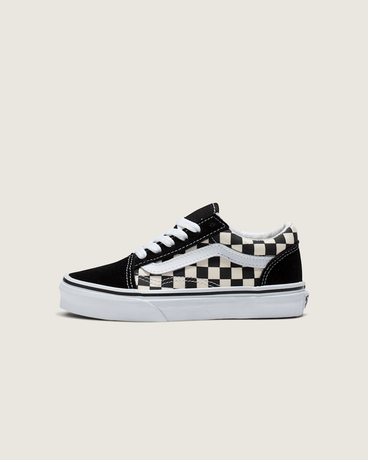 Kids Old Skool Primary Check Black/White Shoes | Vans discount