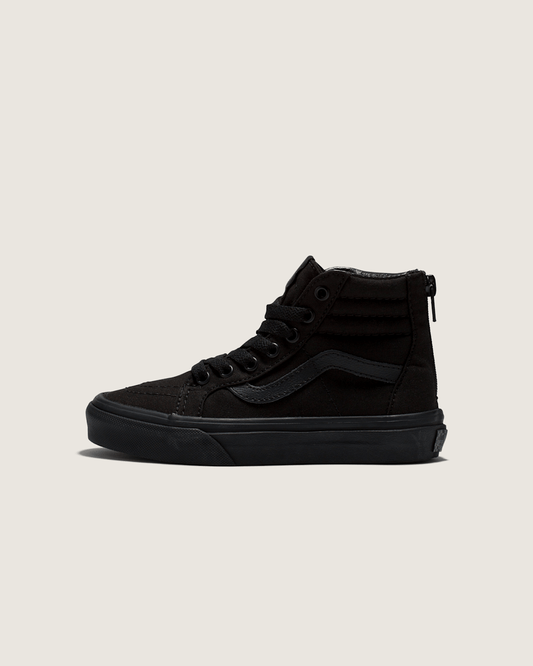 Little Kids Sk8-Hi Zip Checkerboard Shoe in Checkerboard Black / Black | Vans outlet