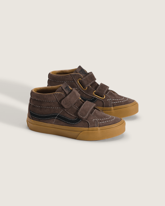 Little Kids Sk8-Mid Reissue V Shoe in Demitasse Brown | Vans on sale