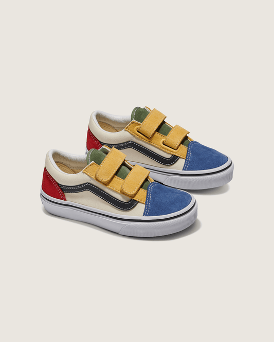 Little Kids Old Skool V Shoe in Red / Blue | Vans near me
