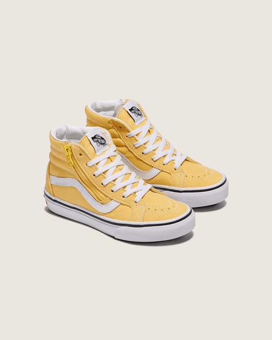 Little Kids SK8-Hi Reissue Side Zip Shoe in Banana Cream Yellow | Vans sale