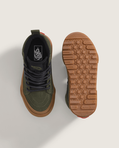 Little Kids Sk8-Hi Water Resistant Shoe in Grape Leaf Green / Gum | Vans on sale