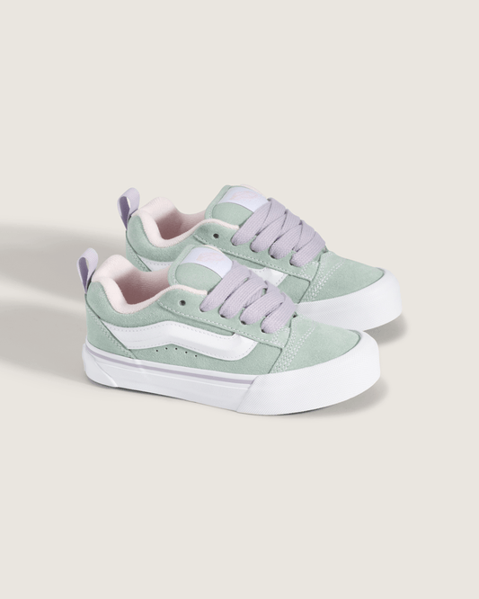 Little Kids Knu Skool Shoe in Grey / Olive Green | Vans on sale
