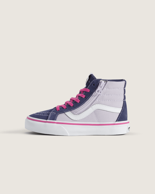 Little Kids Sk8-Hi Side Zip Shoe in Deep Twilight Blue / Lilac Mist | Vans discount