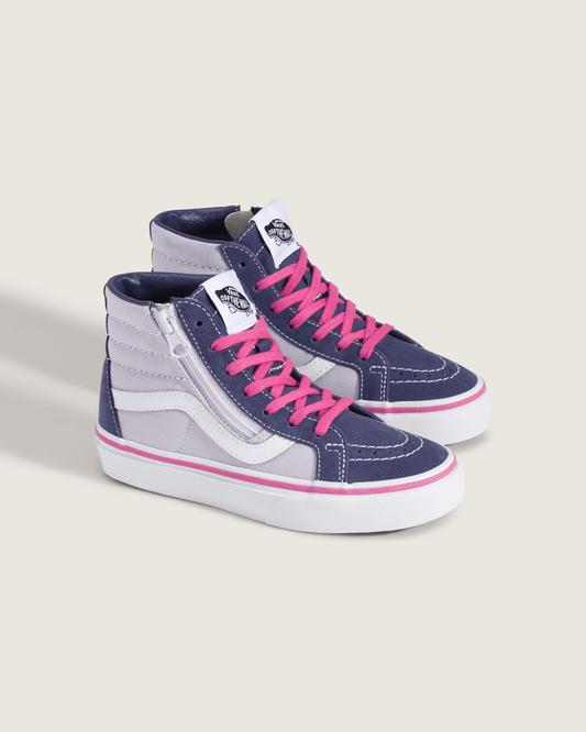 Little Kids Sk8-Hi Side Zip Shoe in Deep Twilight Blue / Lilac Mist | Vans discount