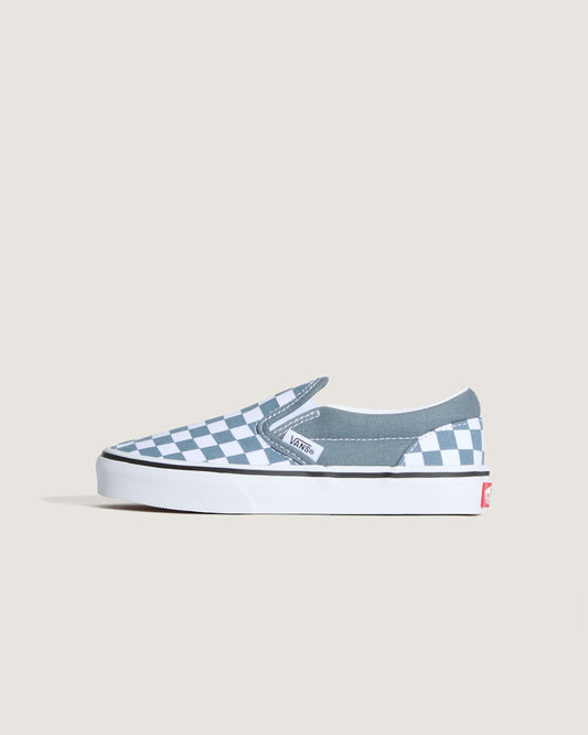 Little Kids Classic Slip-On Checkerboard Shoe in Checkerboard Stormy Weather Blue | Vans discount