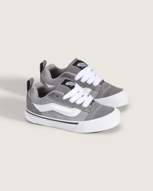 Little Kids Knu Skool Shoe in Pewter Grey / White | Vans sale