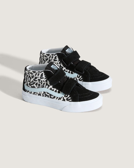 Little Kids Sk8-Mid V Shoe in Glitter Leopard Pastel Blue | Vans discount