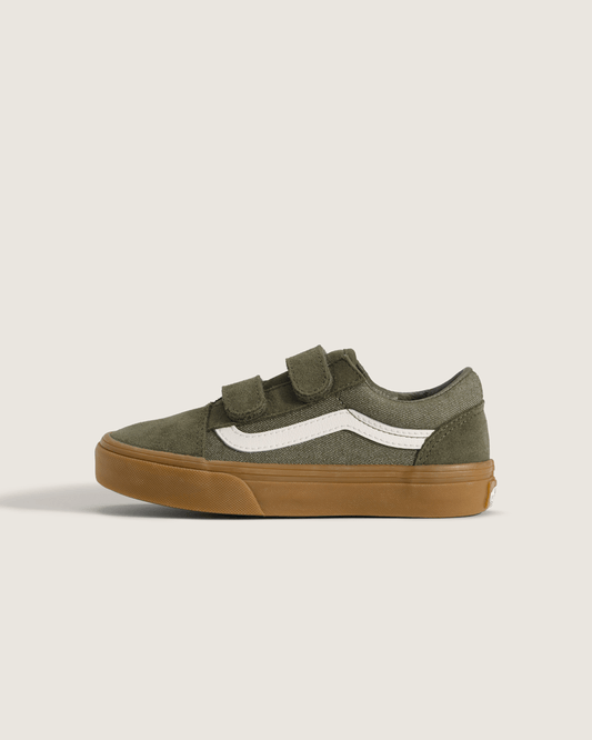 Little Kids Old Skool V Shoe in Green | Vans online