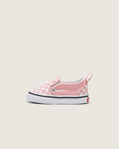 Toddler Slip-On V Checkerboard Powder Pink/True White Shoes | Vans outlet
